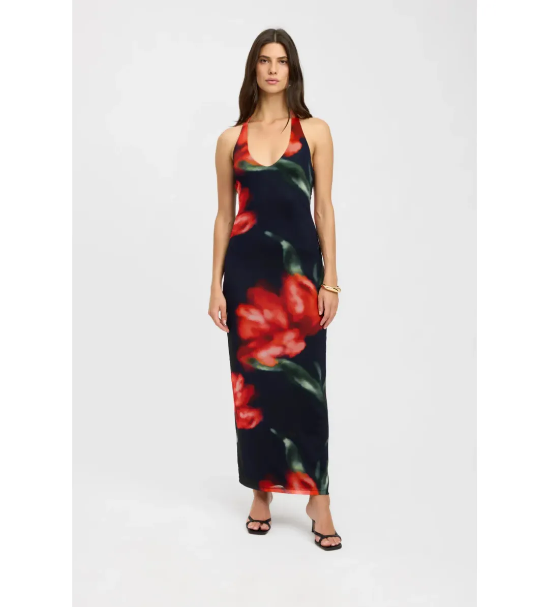 Kookai Francesca Halter Dress Navy Floral Size AU 8 for rent on The Volte - main image