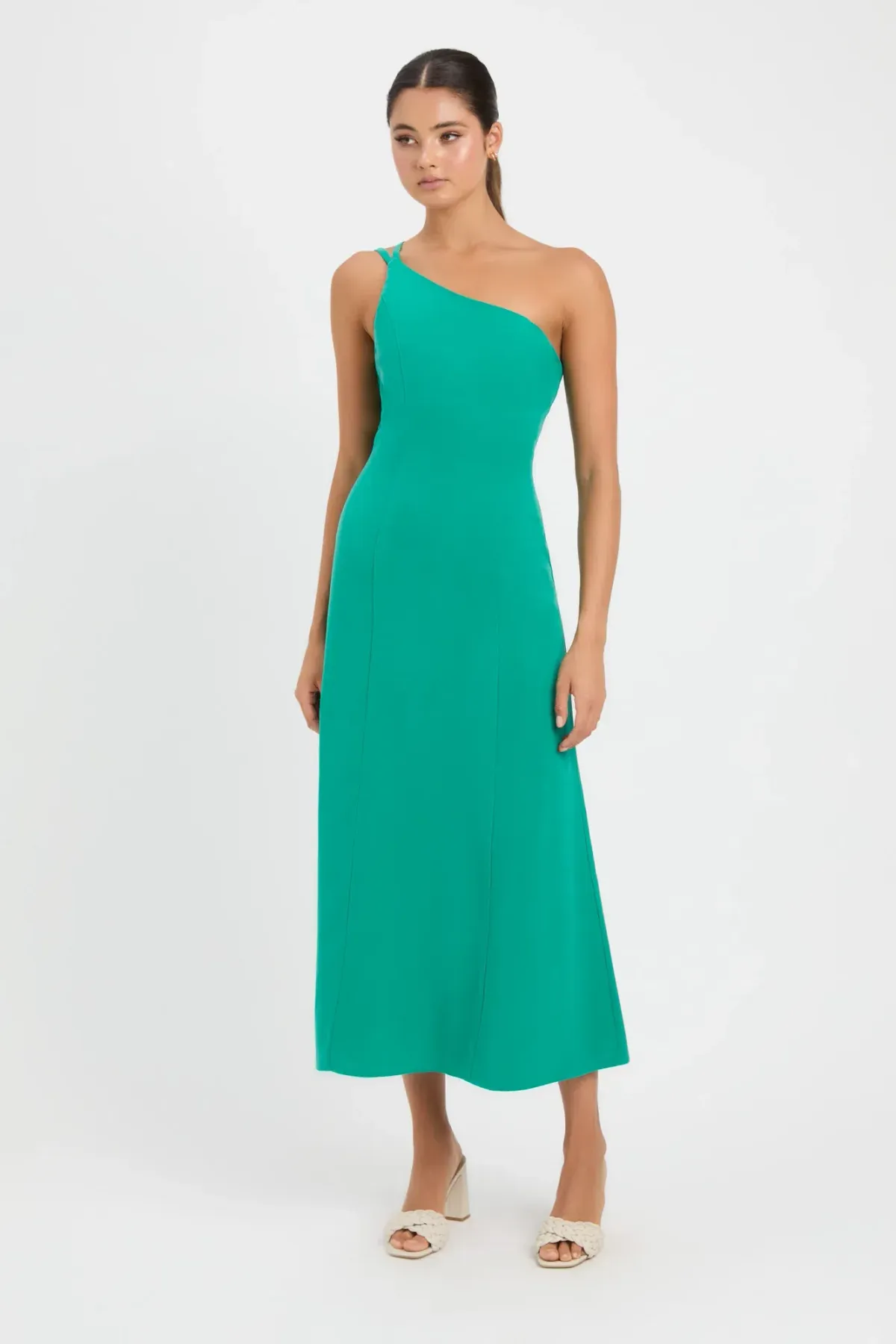 Kookai Clarisa Tie Midi Dress in Green Size AU 8 for rent on The Volte - main image