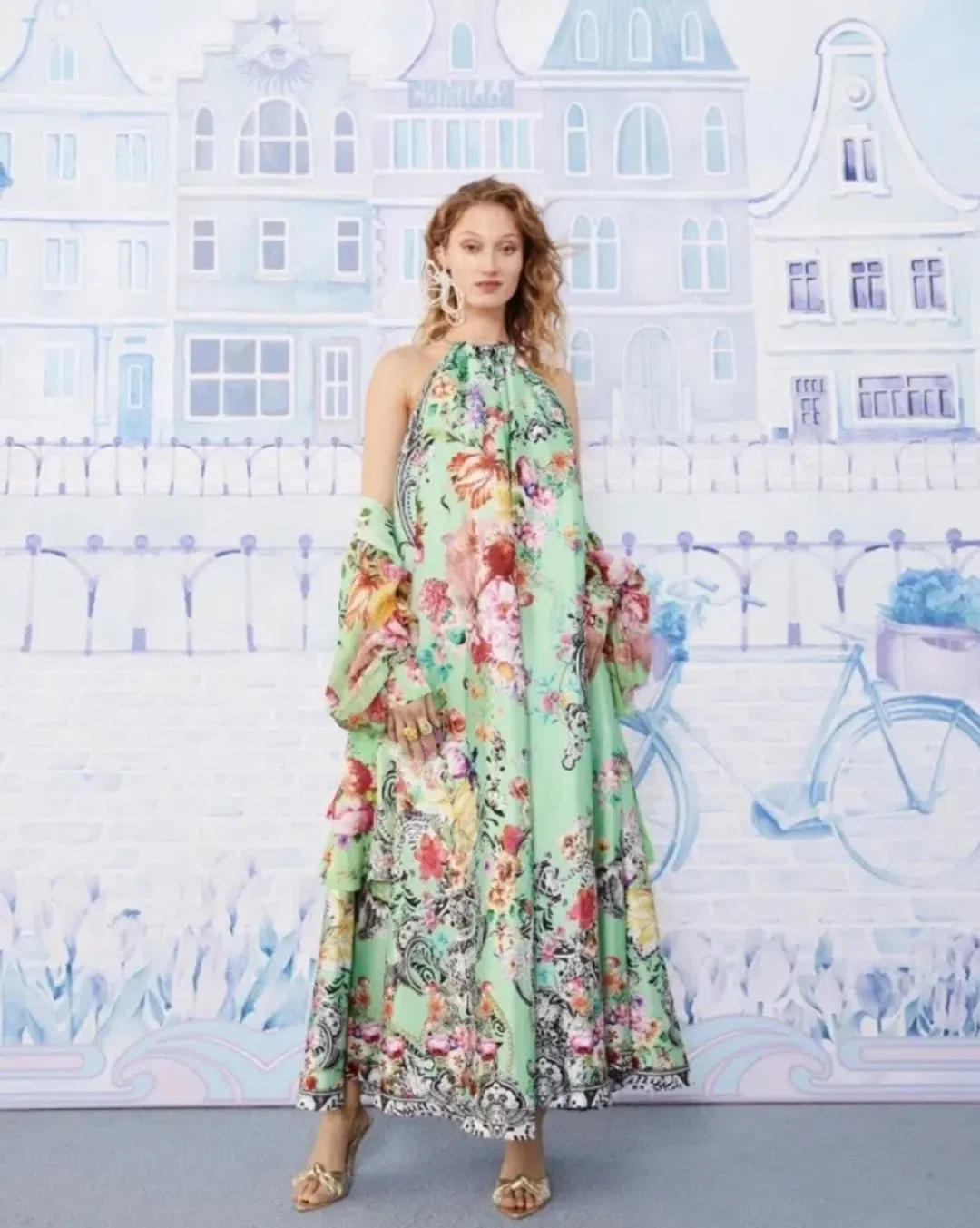 Camilla Trapeze Maxi Dress Porcelain Dream Size M/ AU 12 for rent on The Volte - main image