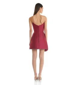 Eliya The Label Lotus Mini Dress in Burgundy Size XXL / AU 16 for rent on The Volte - image 3