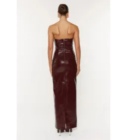 She is Olla Sole Midi Dress in Brown Size XS/ AU 6 for rent on The Volte - image 3