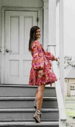Zimmermann Dress Pink Paisley Fiesta Linen Wrap Size 0/AU 8  for rent on The Volte - image 5