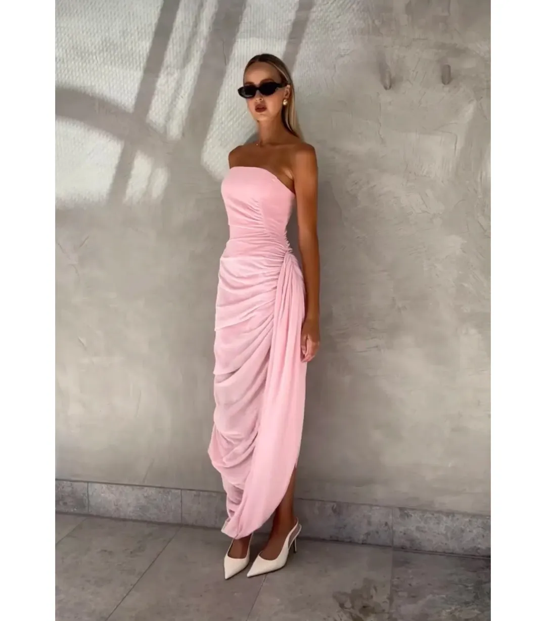 Atoir Valerie Midi Gown Vintage Pink Size AU 8 for rent on The Volte - main image