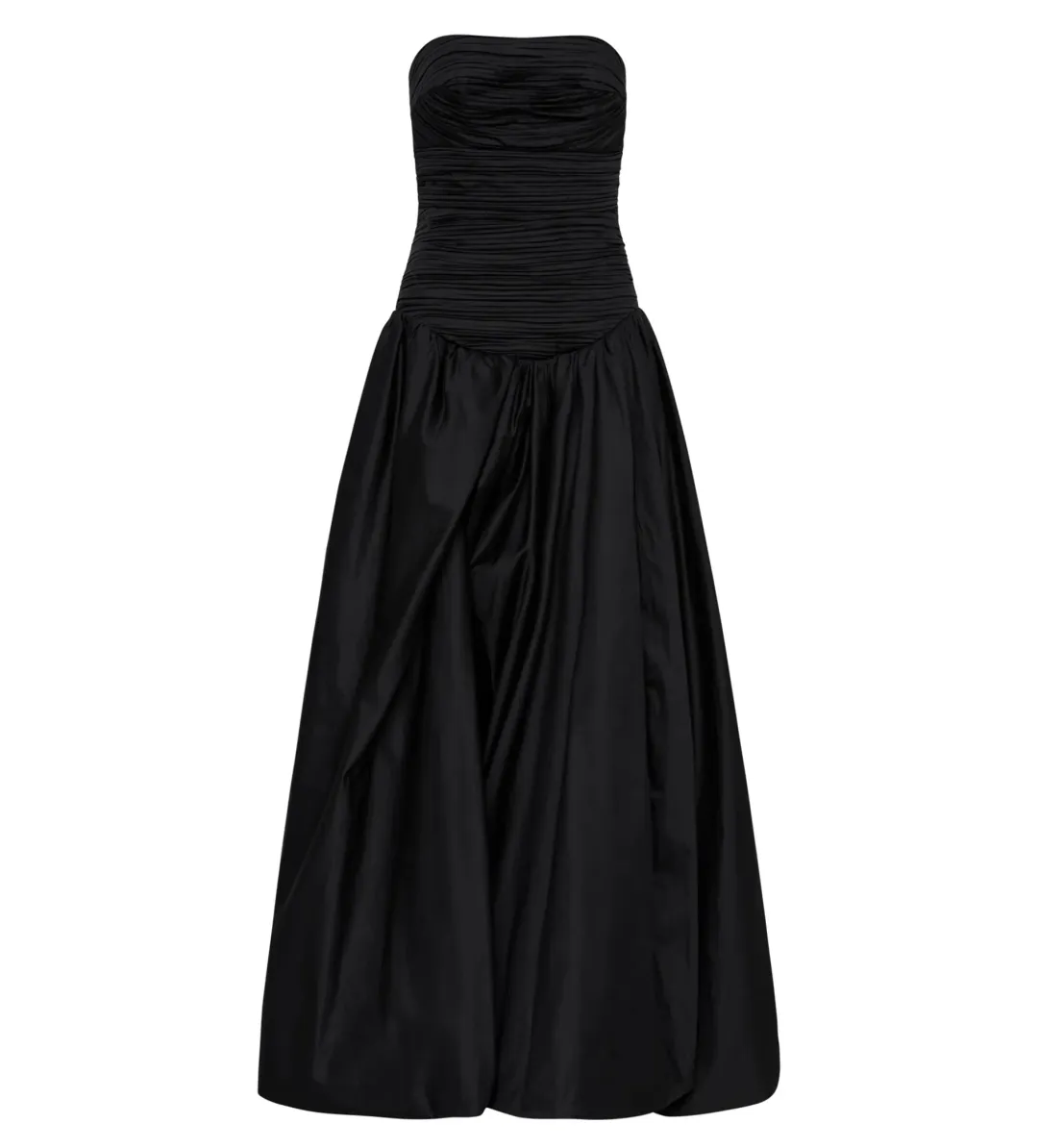 Aje Violette Bubble Hem Maxi Dress Black Size 8 for rent on The Volte - main image