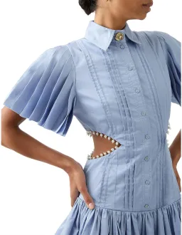 Aje Mythos Pearl Mini Dress Blue Size 8  for rent on The Volte - image 3