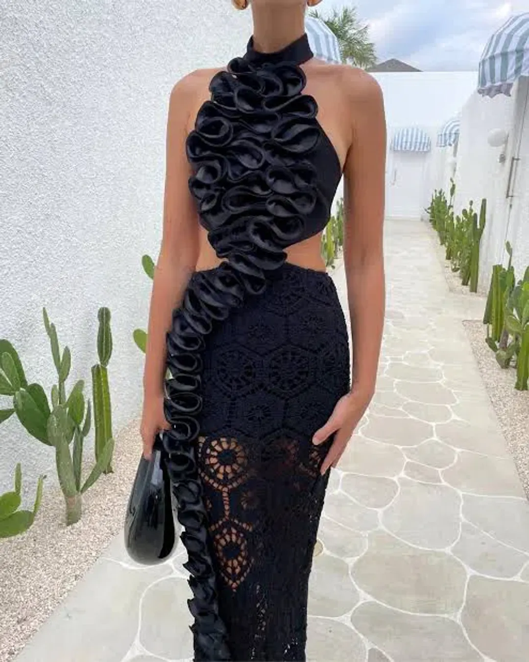 Eliya The Label Leila Maxi Dress Black Size 6 for rent on The Volte - main image