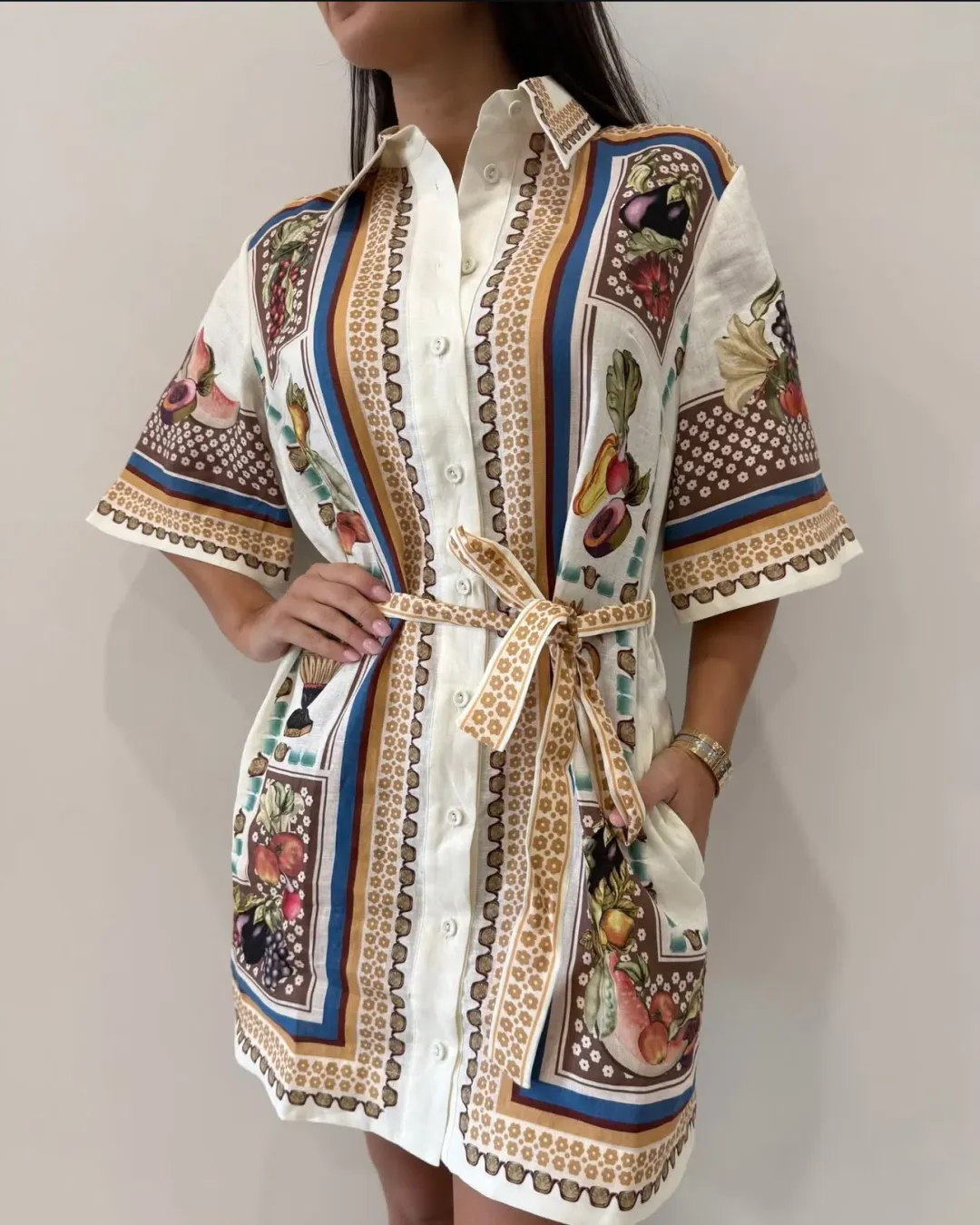 Alemais Mercado Mini Dress Multicolour Size AU 14 for rent on The Volte - main image