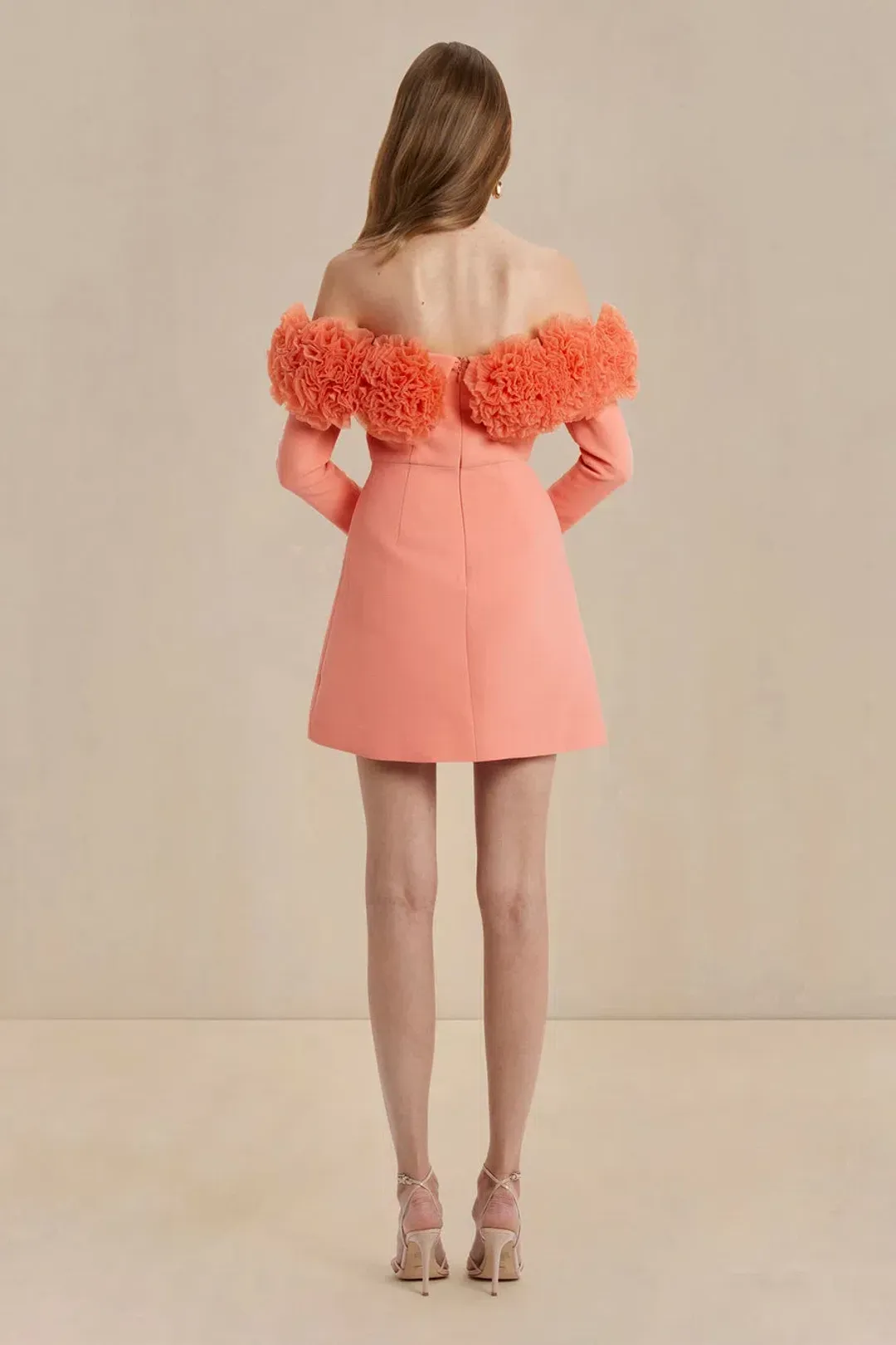 Sonya Moda Rumi Mini Dress Peach Size 12 for rent on The Volte - main image