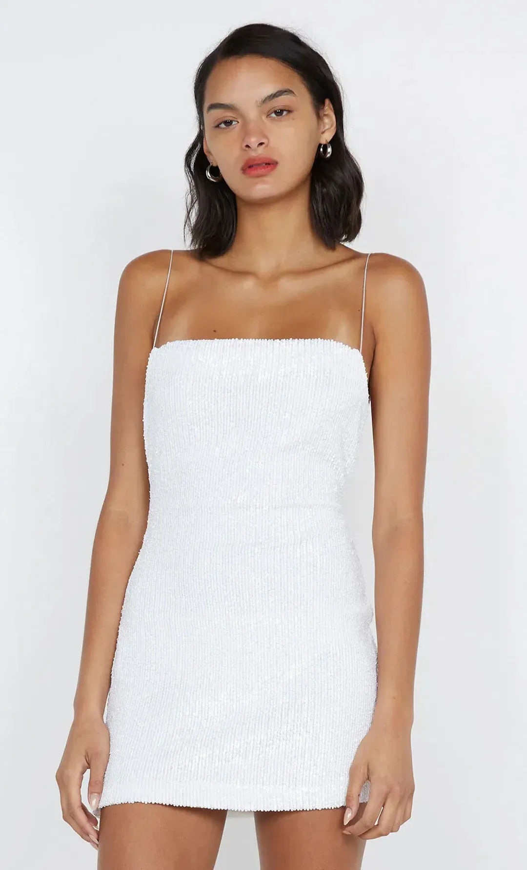 Bec and Bridge Aaliyah Sequin Mini Dress in White Size XS / AU 6 for rent on The Volte - main image