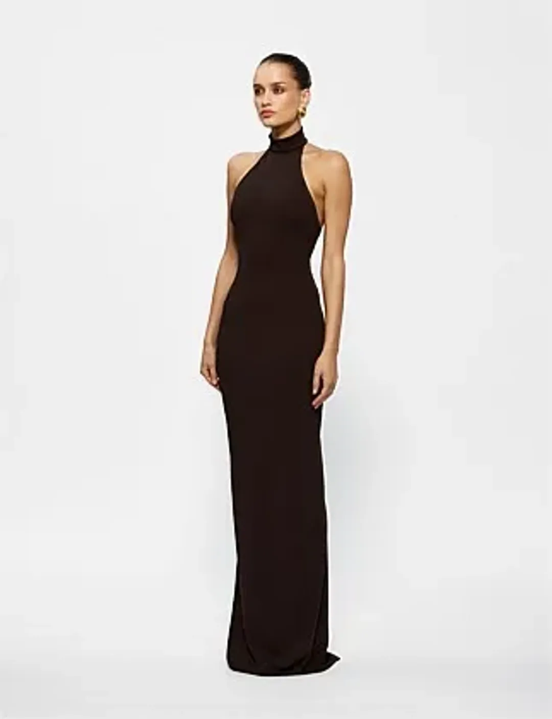 Effie Kats Rhi Gown Brown Chocolate Size 10 for rent on The Volte - main image