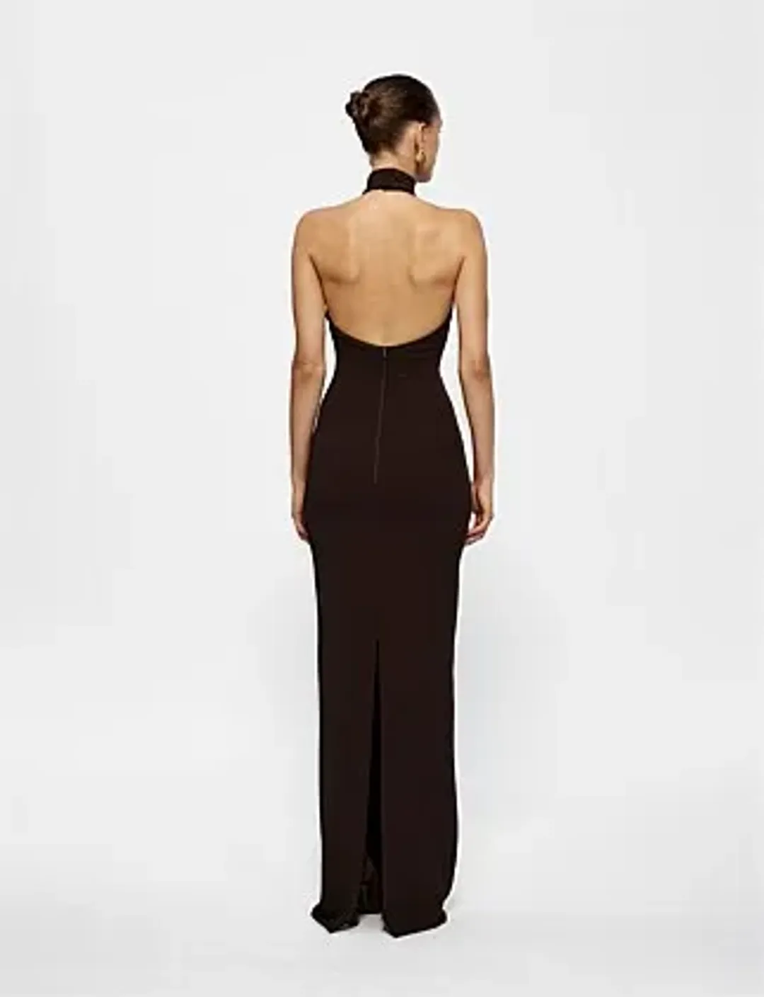 Effie Kats Rhi Gown Brown Chocolate Size 10 for rent on The Volte - main image