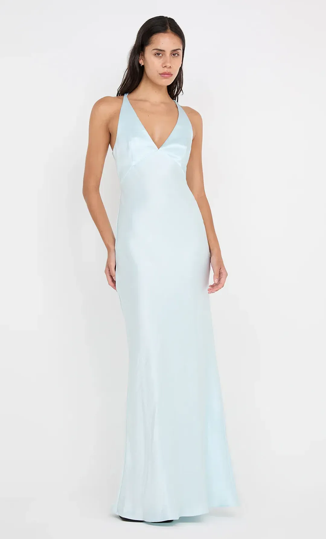 Bec + Bridge The Dreamer V Neck Dress Arctic Blue Size 4 for rent on The Volte - main image