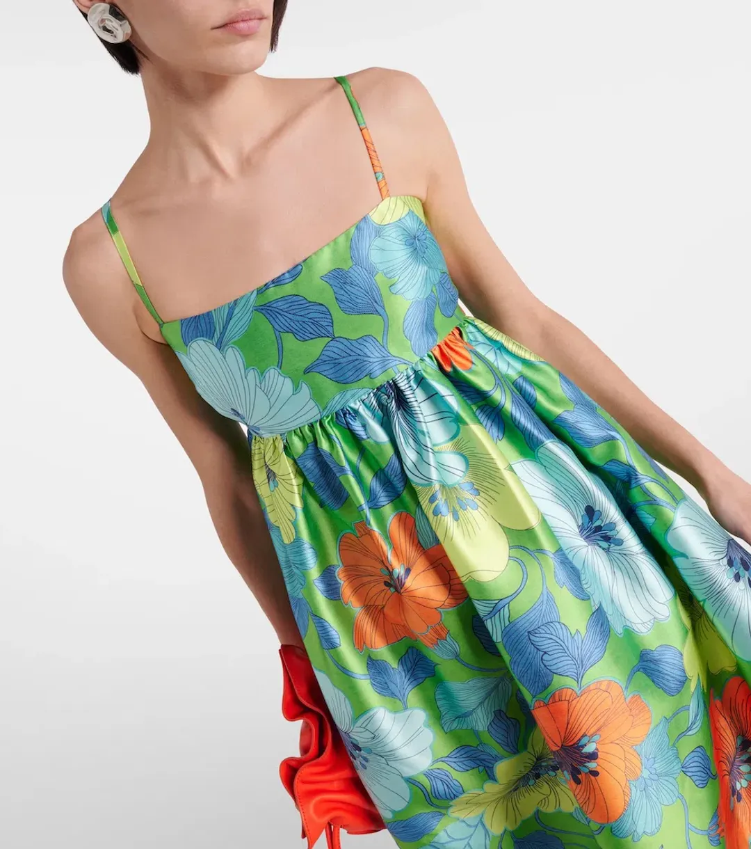 Alemais Calypso Exclusive Midi Dress Floral Size AU 12 for rent on The Volte - main image