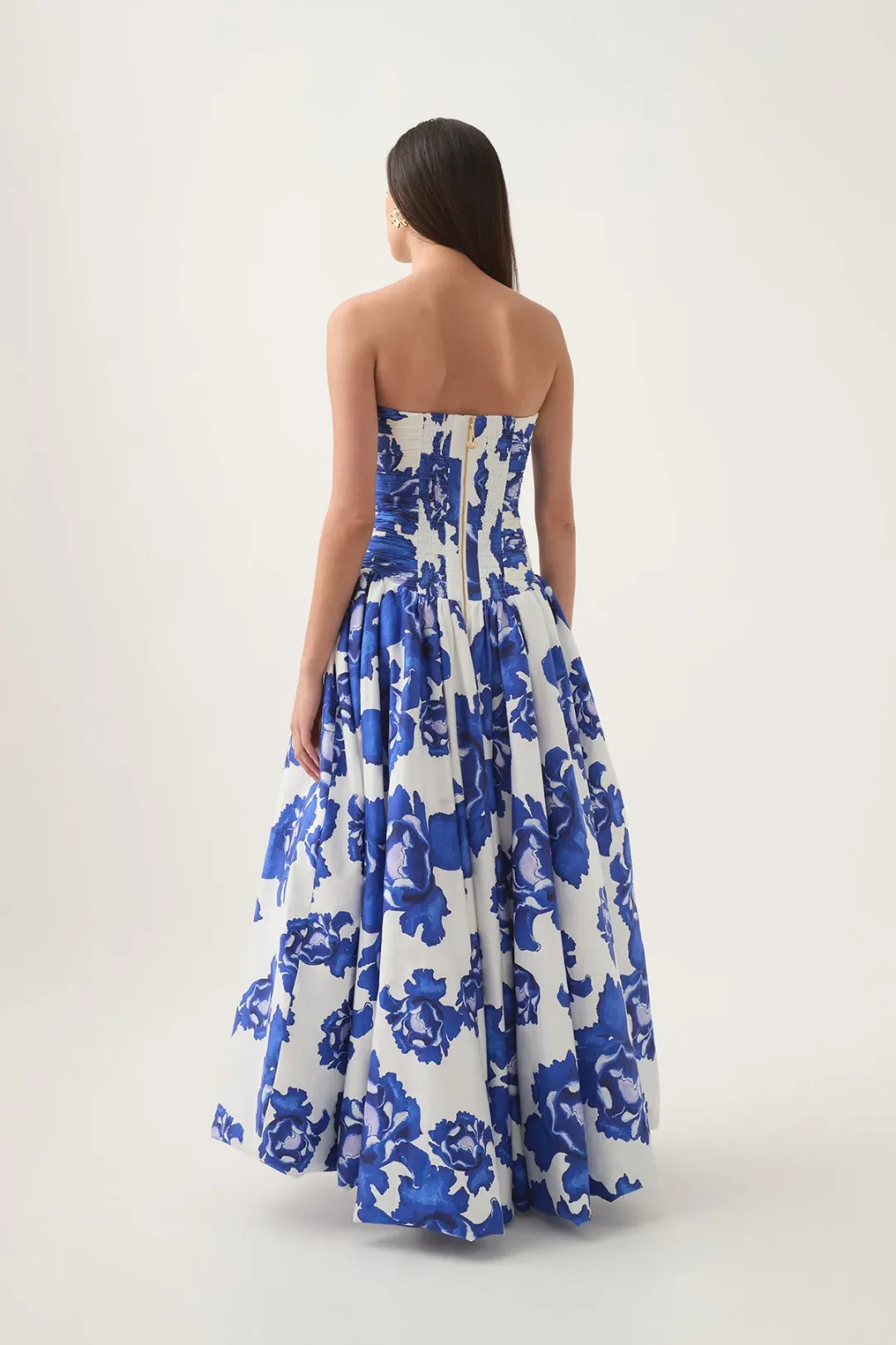 Aje Behold Maxi Dress Bodly Blooming Cobalt Size 14 for rent on The Volte - main image