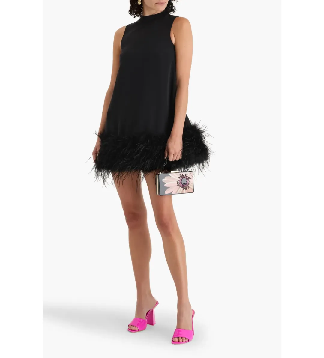 Rachel Gilbert Linc Mini Dress in Black Size 4/AU14 for rent on The Volte - main image