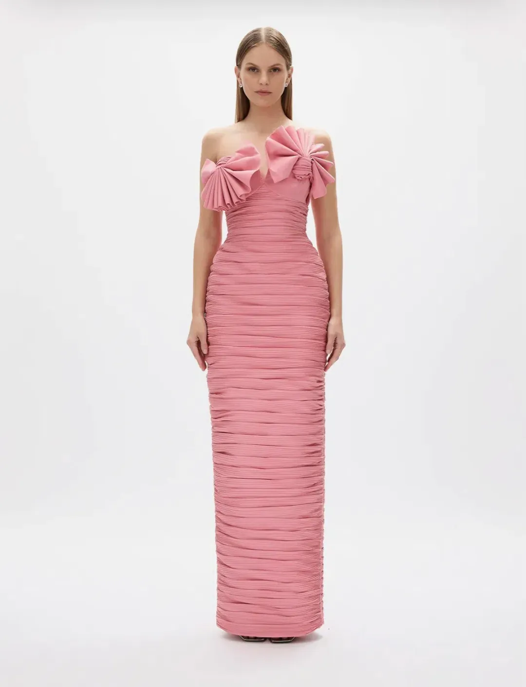 Rachel Gilbert Jensen Gown Maxi Pink Size AU 14 for rent on The Volte - main image