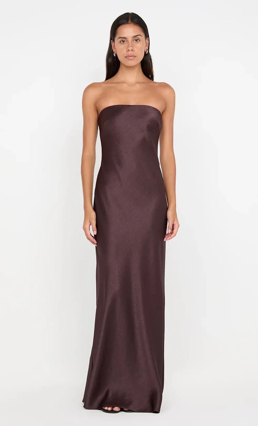 Bec & Bridge Austen Strapless Maxi Dress in Brown Size 8 for rent on The Volte - main image