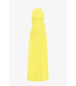 Leo Lin Amya Floral Appliqué Maxi Gown in Sunshine Size AU 10 for rent on The Volte - image 5