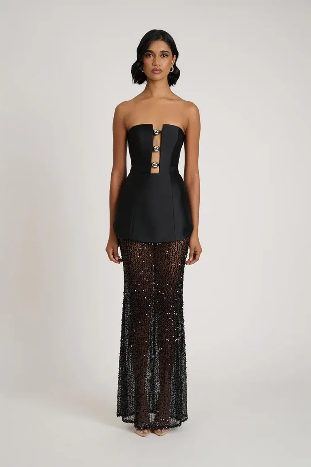 Eliya The Label Nerissa Maxi Dress Size Black M/AU 10 for rent on The Volte - main image