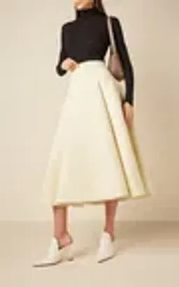 Bottega Veneta Compact-Knit Wool Midi Skirt Size 8 for rent on The Volte - image 1