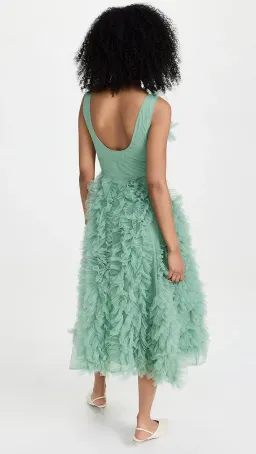 Molly Goddard Mertyl Tiered Ruffled Tulle Midi Dress Size 12 for rent on The Volte - image 5