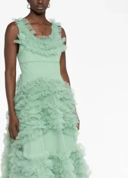 Molly Goddard Mertyl Tiered Ruffled Tulle Midi Dress Size 12 for rent on The Volte - image 6