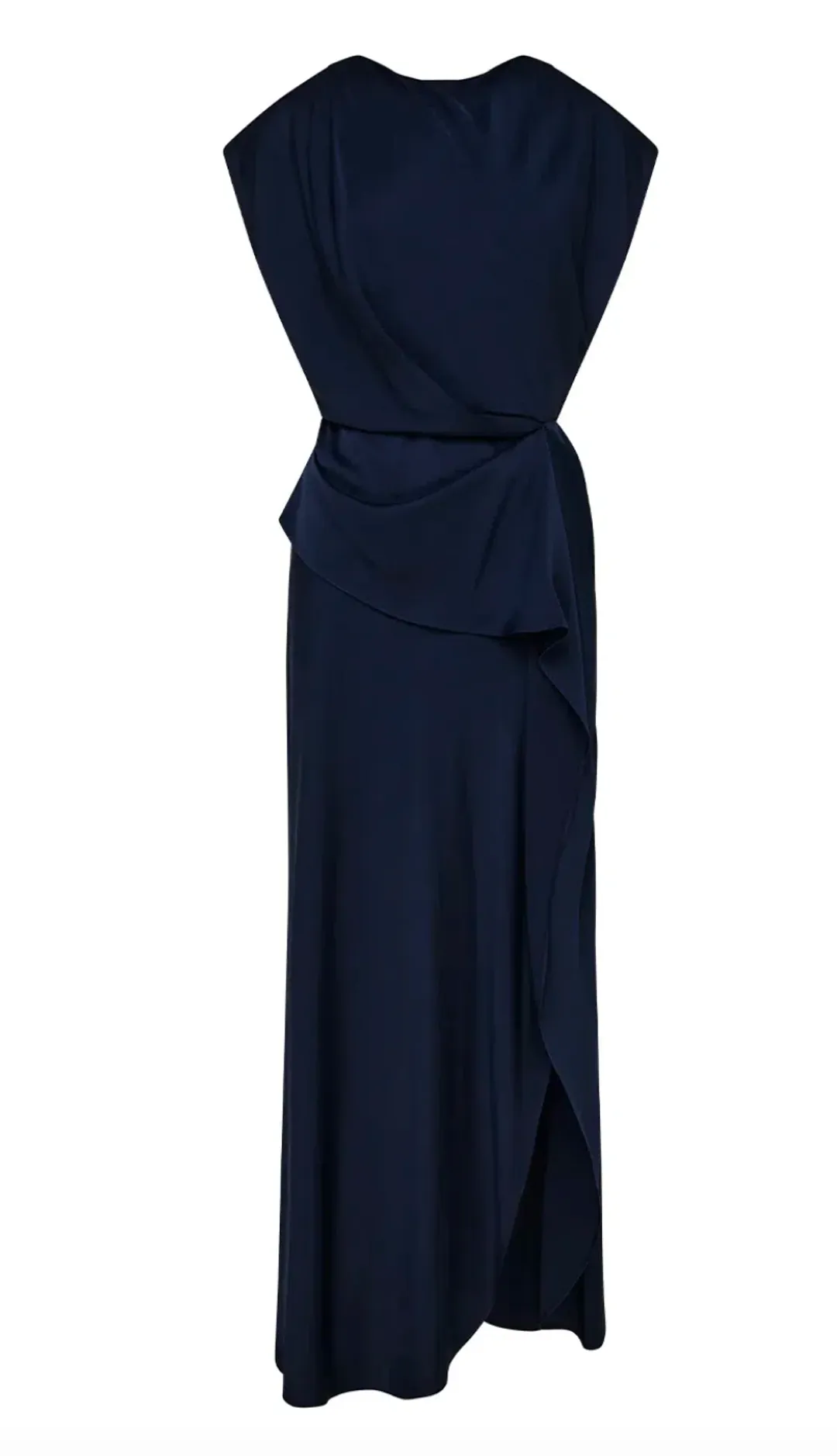 Manning Cartell Fluid Notion Drape Dress Navy Size 10 for rent on The Volte - main image