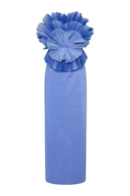 Aje Kira Blue Midi Dress Ocean Wave Size XS / AU 6  for rent on The Volte - image 6