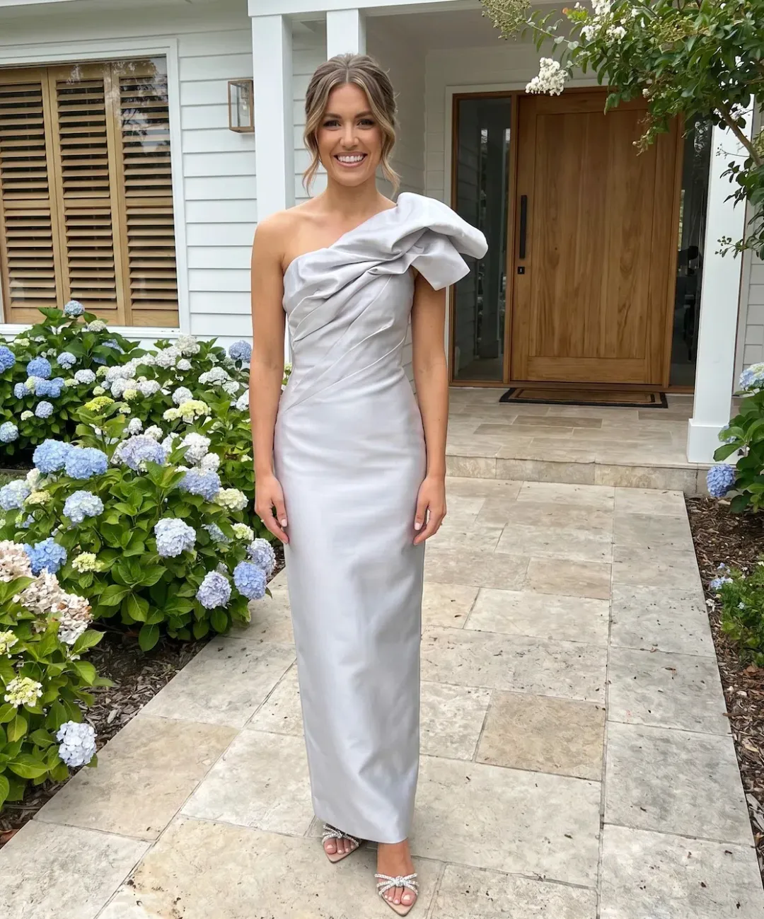 Eliya The Label Ashton Gown Silver Size M / AU 10 for rent on The Volte - main image