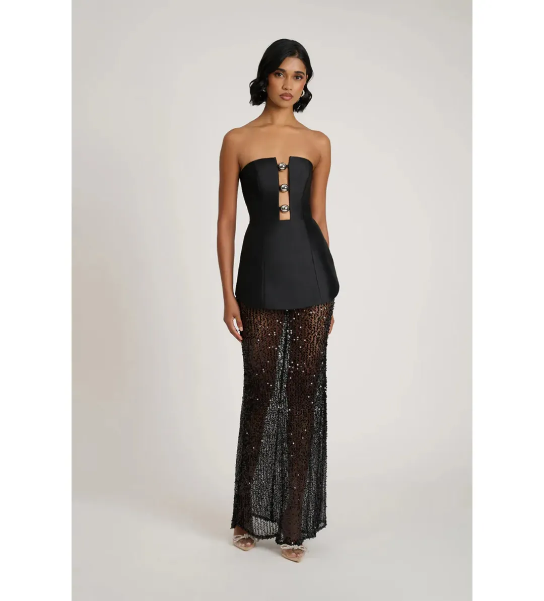 Eliya The Label Nerissa Dress in Black Size M/AU10 for rent on The Volte - main image