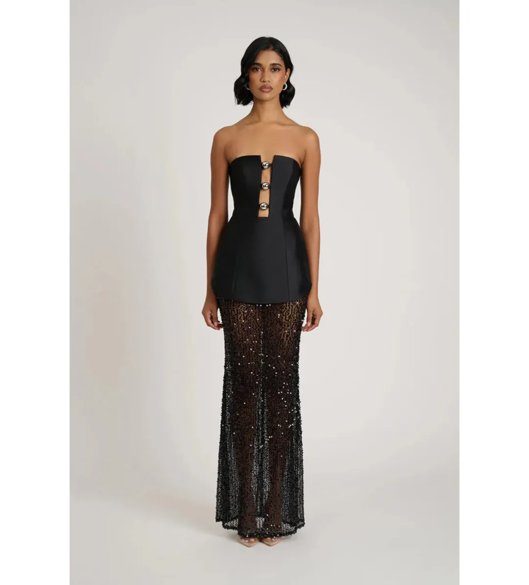 Eliya The Label Nerissa Dress in Black Size M/AU10 for rent on The Volte - main image