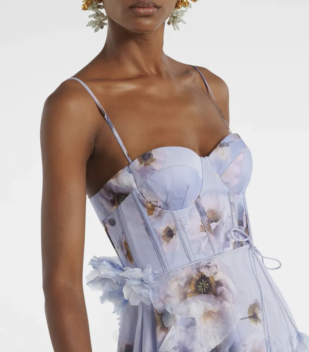 Zimmermann Hypnotic Picnic Dress Lilac Poppy Size 6 for rent on The Volte - main image