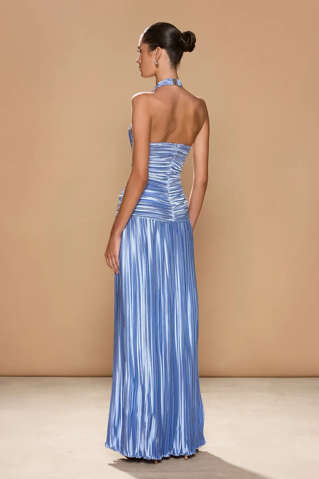 Ariana Plissé Maxi Dress Print Size 8 for rent on The Volte - main image