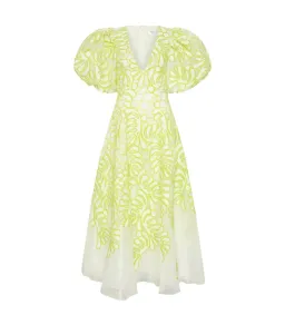 Aje Botanical Applique Midi Dress Print Size 8 for rent on The Volte - image 5