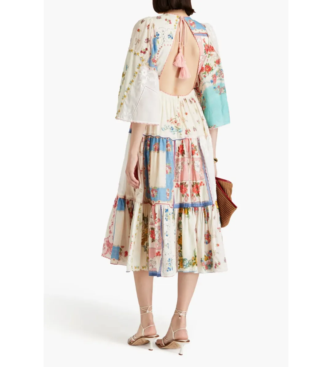 Zimmermann Clover Patched Midi Dress Multi Floral Size 1 AU 10 for rent on The Volte - main image