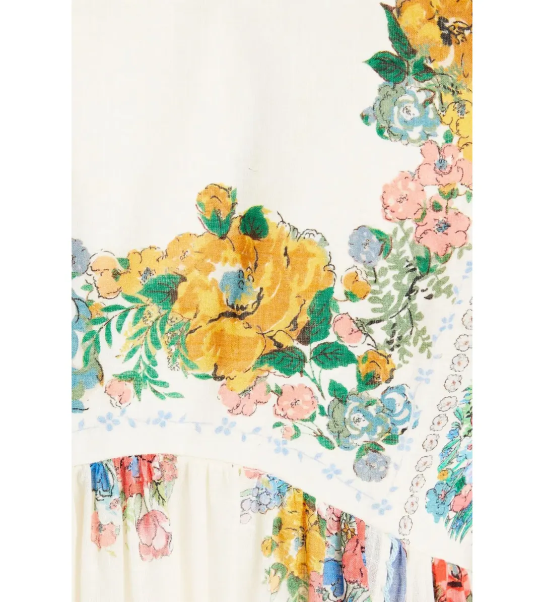 Zimmermann Clover Patched Midi Dress Multi Floral Size 1 AU 10 for rent on The Volte - main image