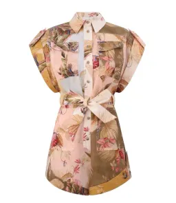 Zimmerman The Ascension Cuffed Playsuit in Spliced Size 2/Au 12  for rent on The Volte - image 2