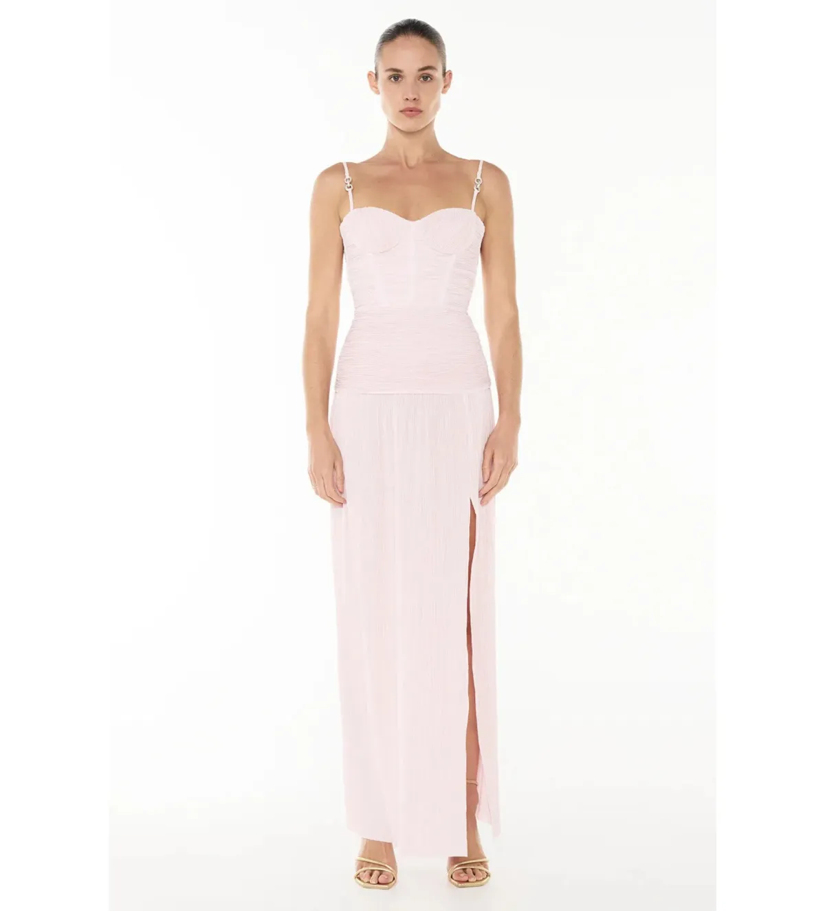 Manning Cartell Double Time Pleat Maxi Dress Hydrangea Size AU 10 for rent on The Volte - main image