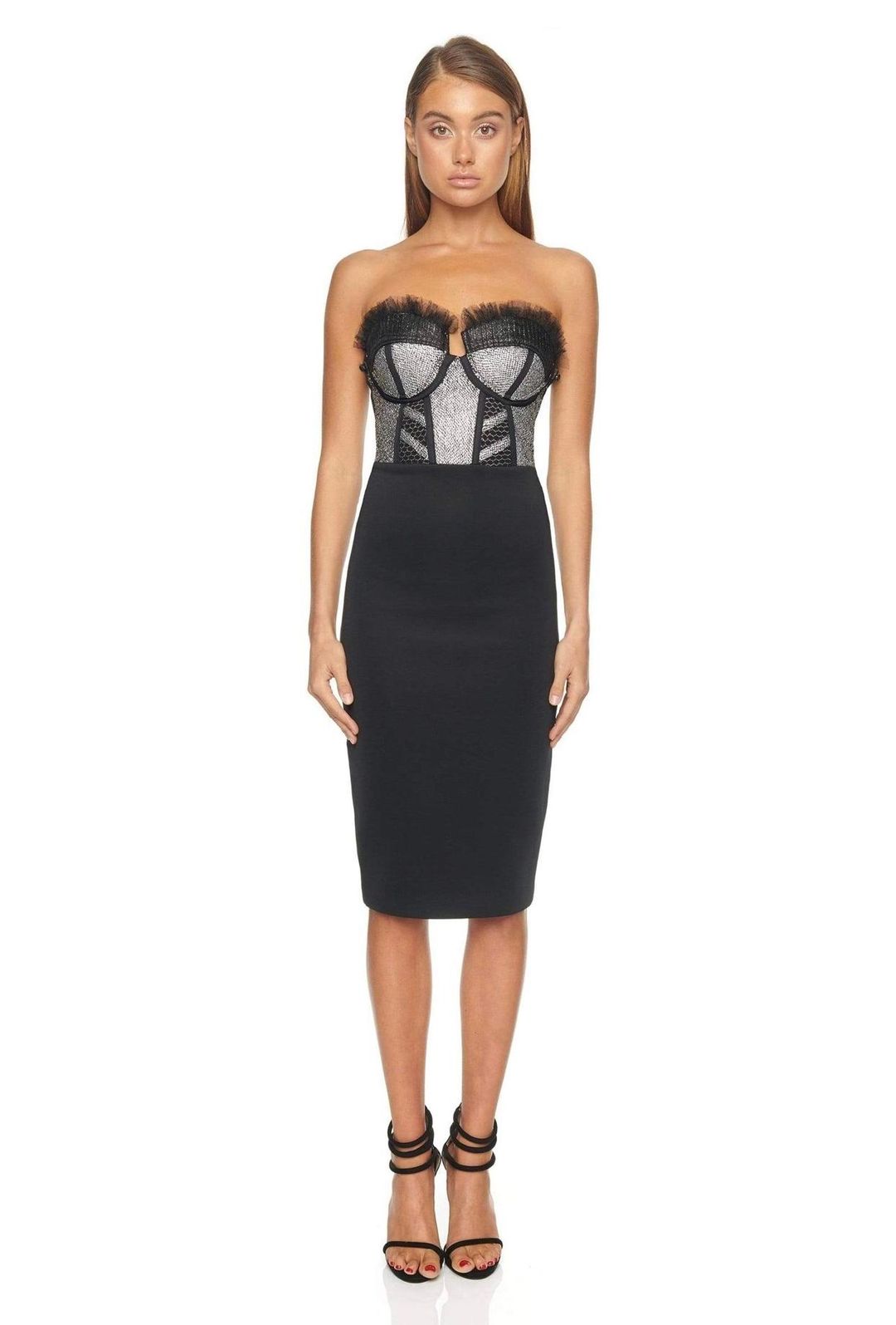 Eliya The Label Celine Dress Size 12 with Detachable Sleeves for rent on The Volte - main image