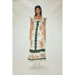 Alemais Elisabetta Ruffle Midi Dress Floral Size AU 10 for rent on The Volte - image 1