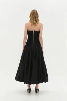 Aje Ivy Bubble Hem Midi Gown Black Size 12 for rent on The Volte - image 3