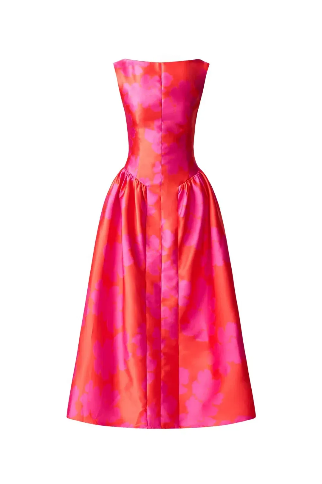 Elliat - Eloise A-Line Midi Dress in Pink & Red - Size 16 for rent on The Volte - main image