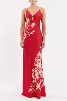 Rebecca Vallance Tallara Maxi Dress Red Size 8 for rent on The Volte - image 1