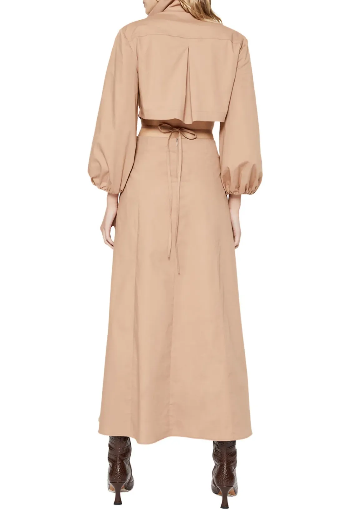 Bardot Arden Poplin Trench Midi Dress Beige Size S / AU 8 for rent on The Volte - main image