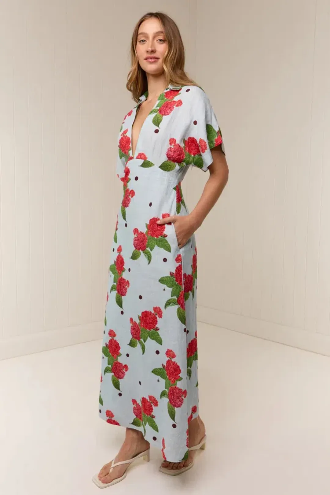 Palm Noosa Jasmine Midi Dress Sky Garden Size 14 for rent on The Volte - main image