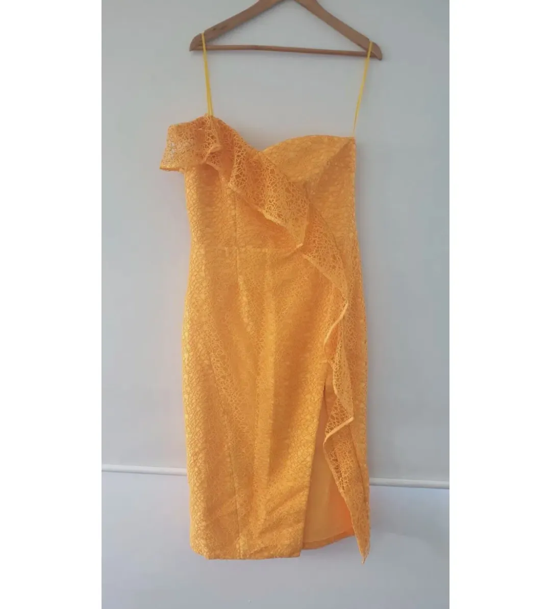 Rebecca Vallance Baha Midi Dress Saffron Yellow In AU 14 for rent on The Volte - main image