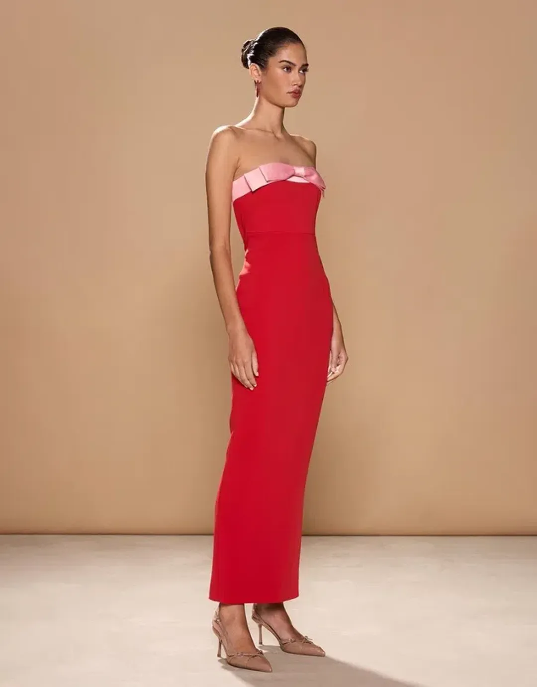 Sonya Moda Ivrea Ribbon Maxi Dress Lola Red Size XS/AU 6 for rent on The Volte - main image