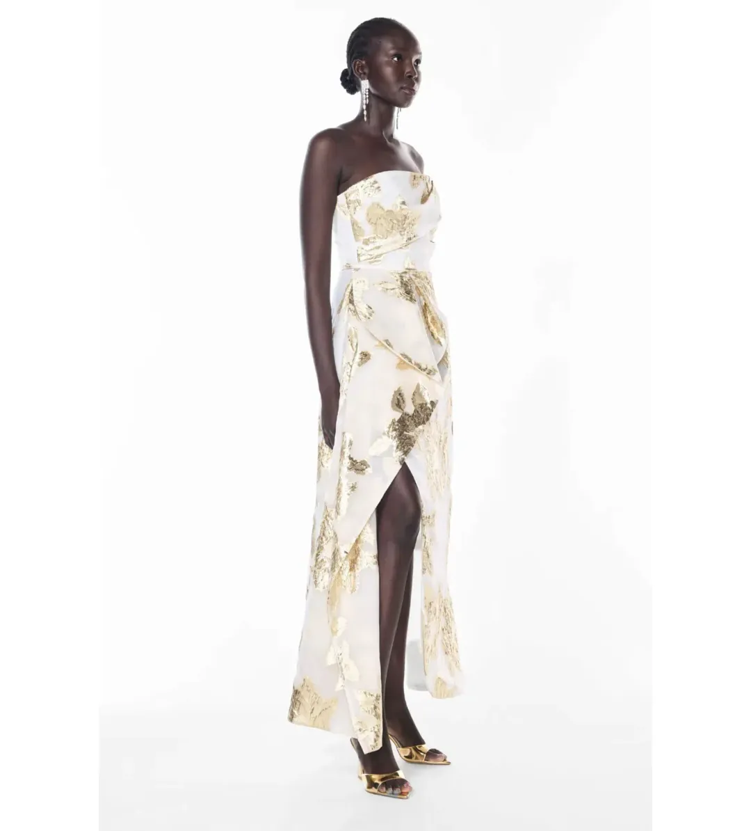 Manning Cartell Paved With Gold Gown White/Ivory Size 10 for rent on The Volte - main image