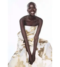 Manning Cartell Paved With Gold Gown White/Ivory Size 10 for rent on The Volte - image 2