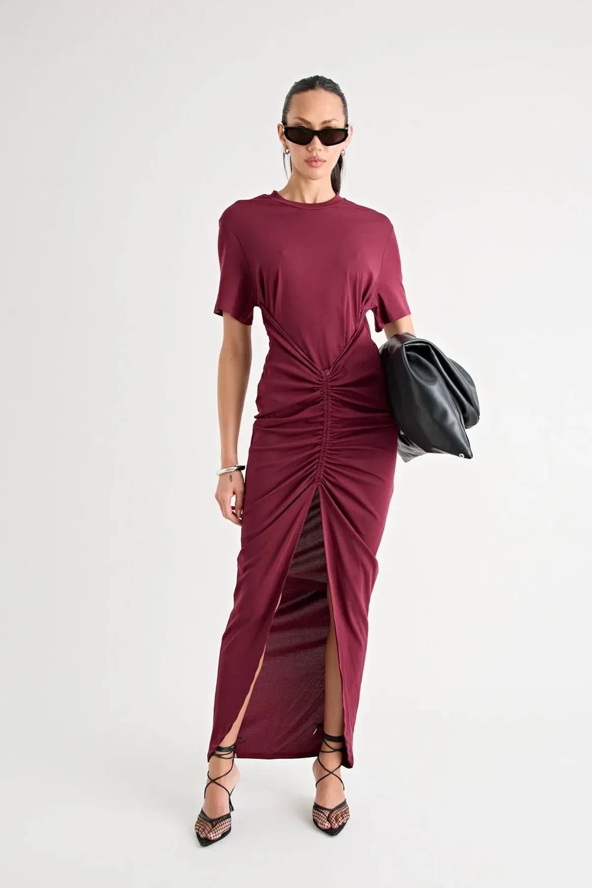 Pfeiffer Niko Maxi Dress in Burgundy Size M/AU 10 for rent on The Volte - main image